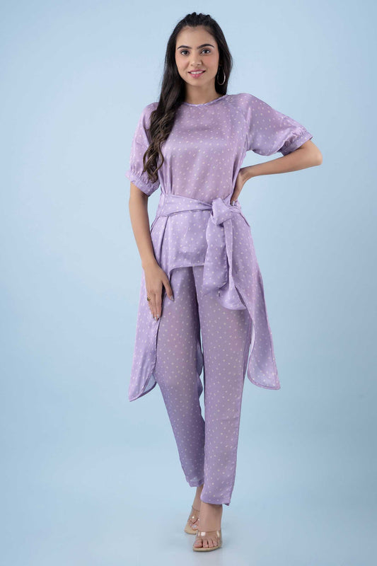 Bandhani Print Satin Georgette Coord Set