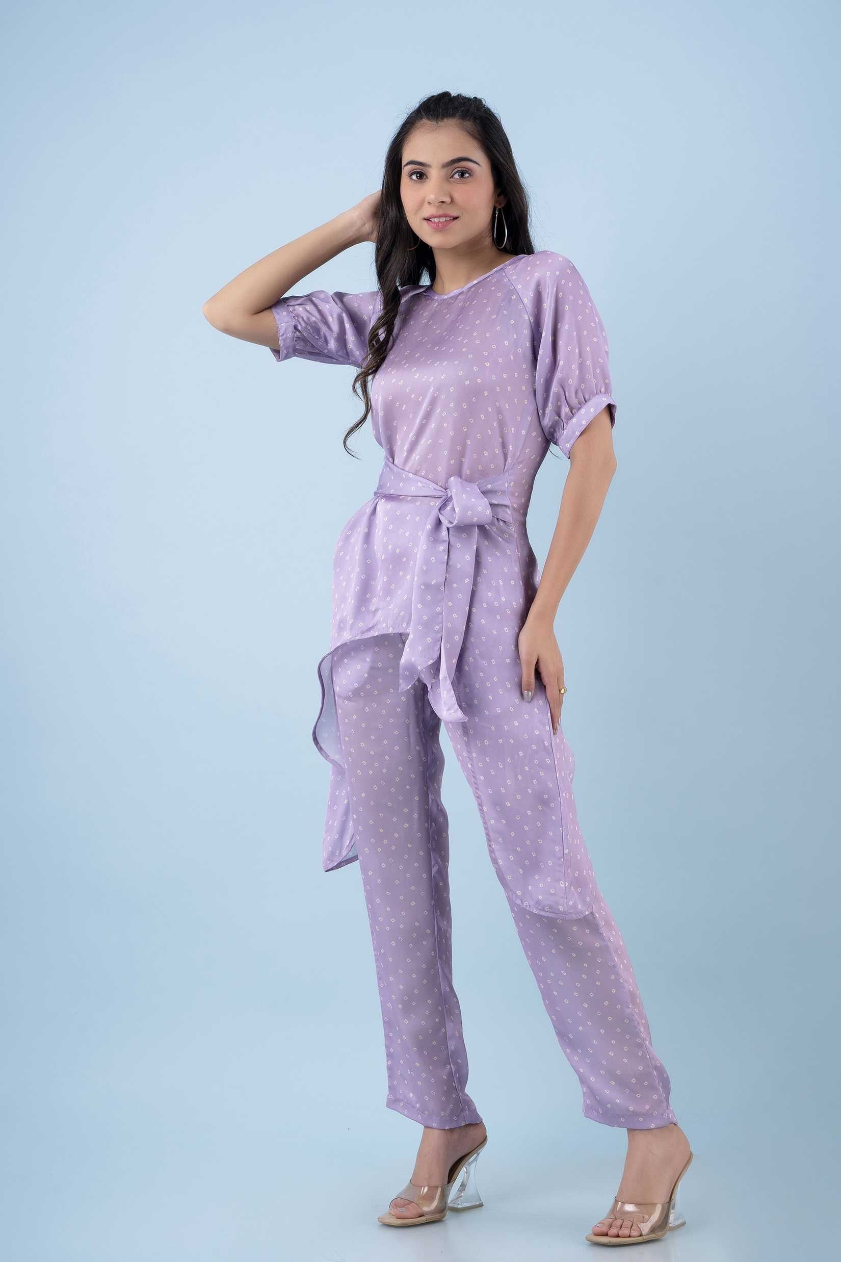 Bandhani Print Satin Georgette Coord Set Bandhani Print Satin Georgette Coord Set