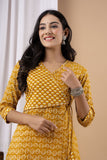 Yellow Cotton Printed Kurta Set Yellow Cotton Printed Kurta Set