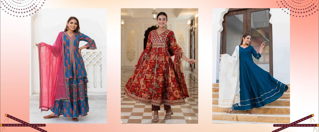 knee length dresses for ladies Buy Dandiya Dress for Women Online main image 1