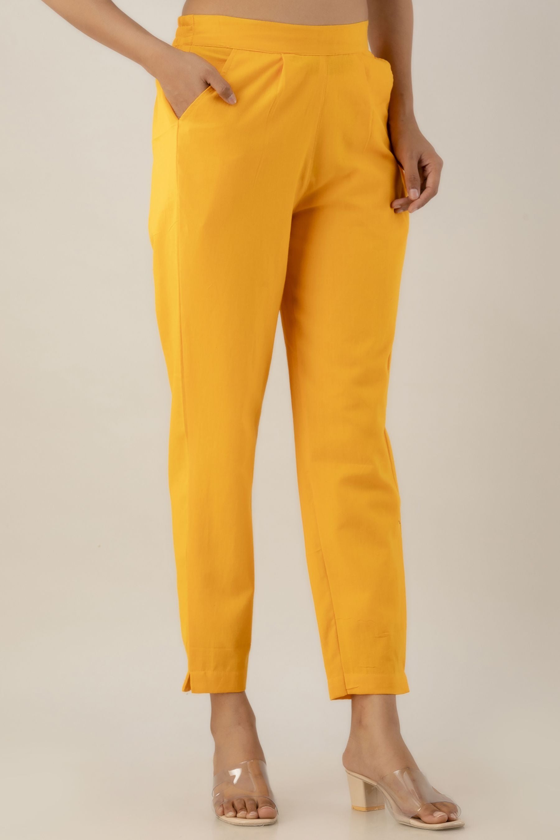 Jacquemus - Sauge High-rise Canvas Trousers - Womens - Light Yellow - 34 FR