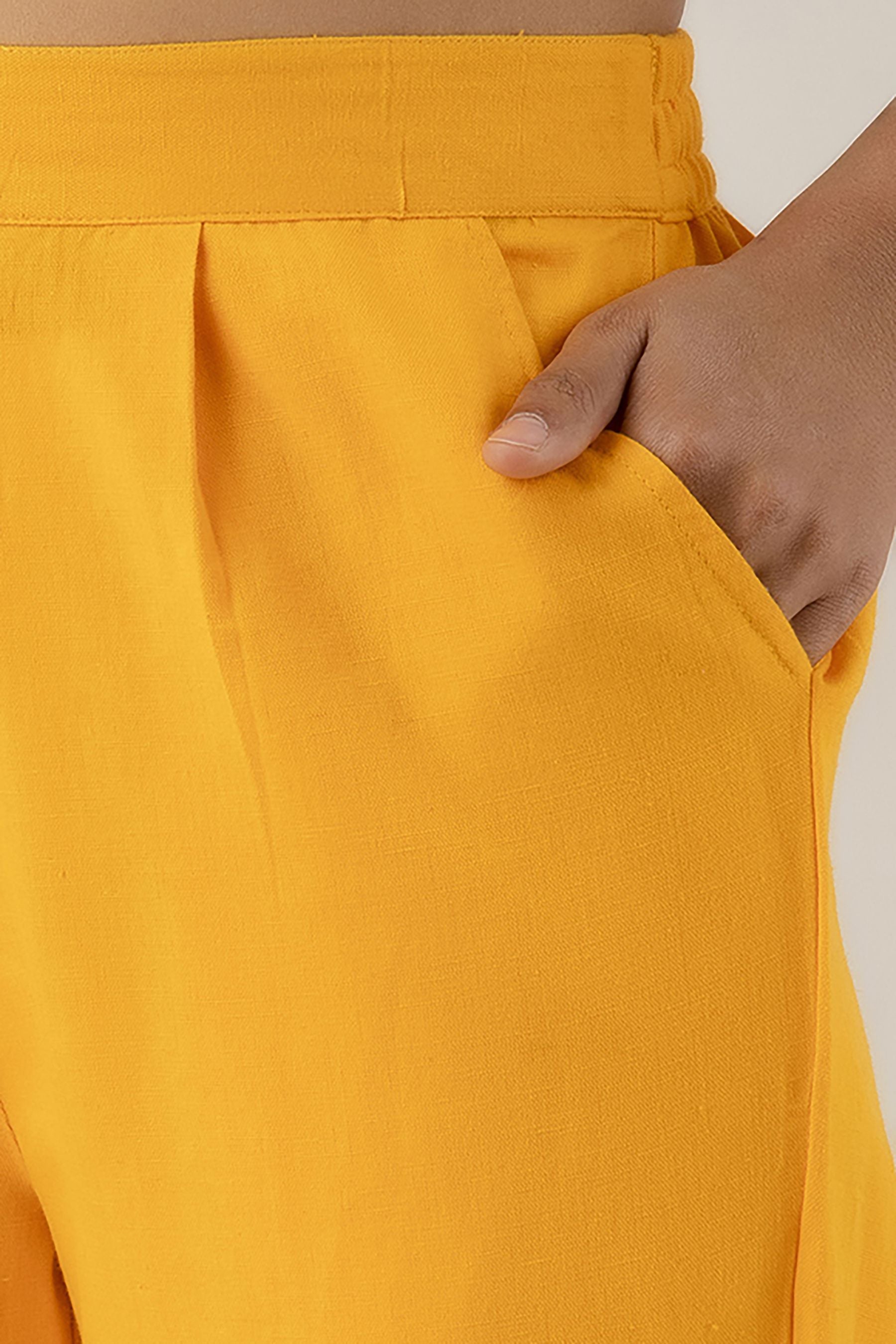 Buy Light Yellow Slim Pants Online - W for Woman