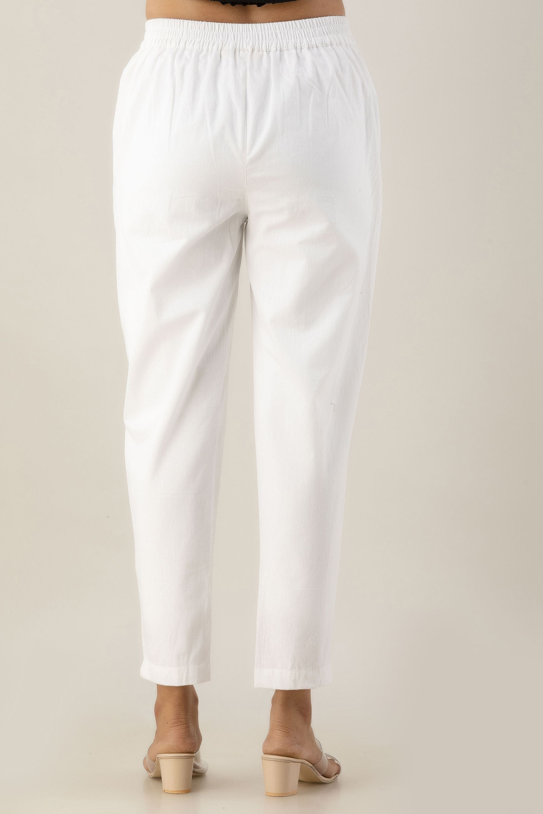 Buy White Pakistani Straight / Trouser Suits Online for Women in USA