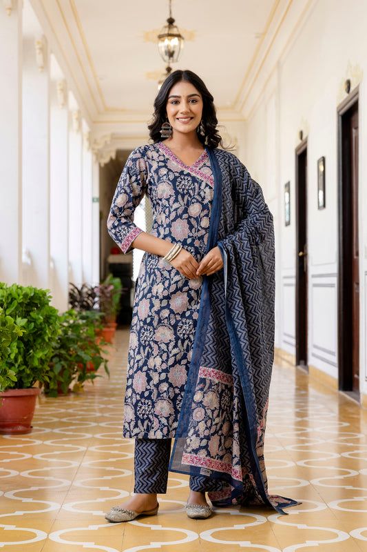 Blue Kurta Set For Women