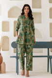 Safina - Green Pintucks Details Kurti with Wide Pants Coord Set