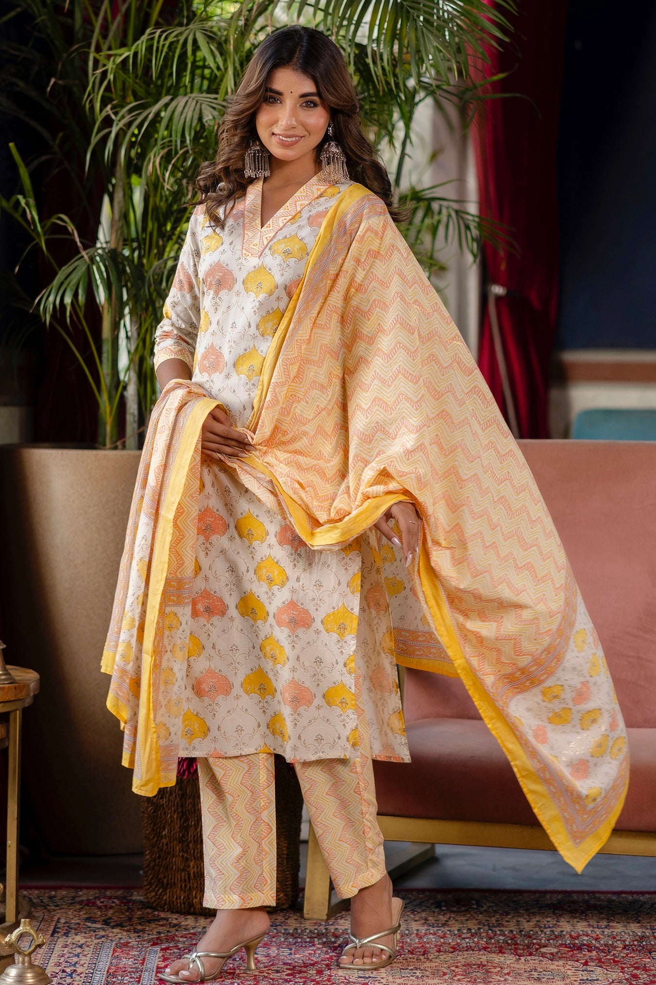 Yellow Kurta Set For Women