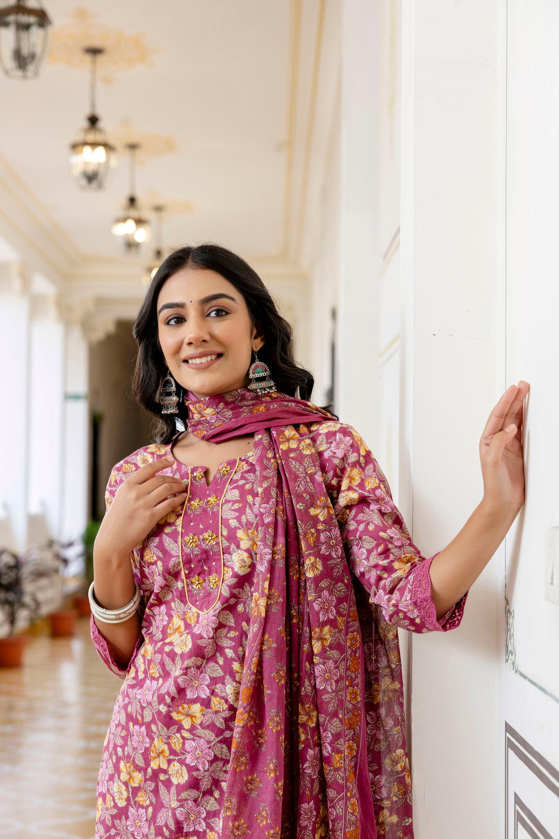 Pink Kurta Set For Women