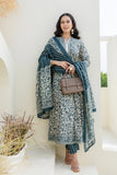 Green Yoke Design Anarkali Suit Set with Trousers and Dupatta