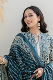 Green Yoke Design Anarkali Suit Set with Trousers and Dupatta