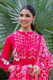 Pink Festive Yoke Design Kurta Set with Palazzo and Dupatta