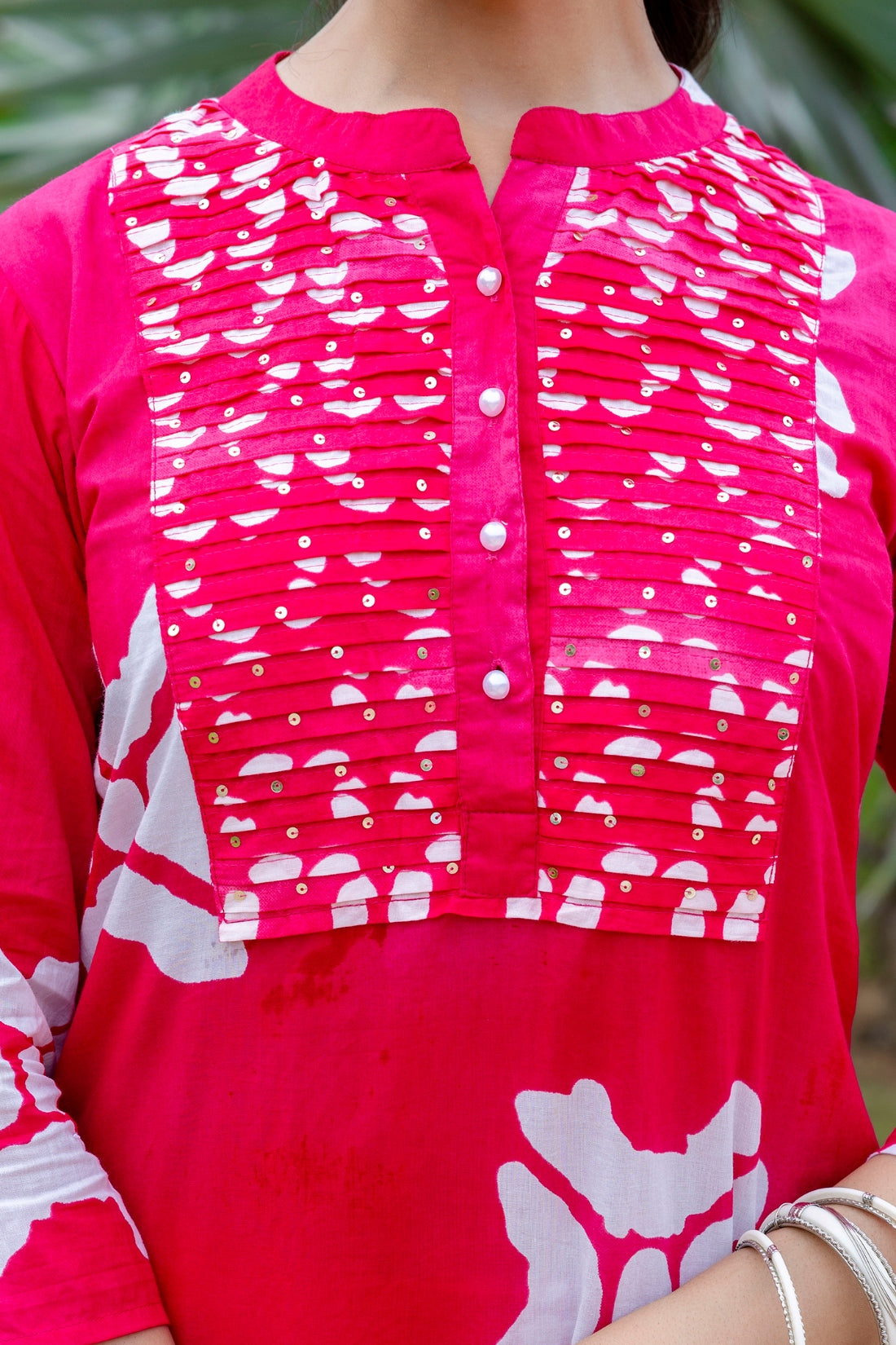 Pink Festive Yoke Design Kurta Set with Palazzo and Dupatta