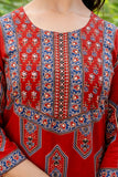 Maroon Ajrakh Print Yoke Design Cotton Kurta Set with Palazzo Pants and Dupatta