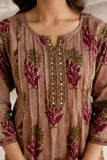Pink Pintucks Aline Suit Set with Palazzo and Dupatta