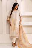 Cream Linen with Lining Kurta Set with Trousers and Dupatta