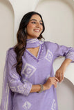 Purple Linen with Lining Kurta Set with Trousers and Dupatta