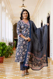 Blue Kurta Set For Women