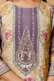 Purple & Cream Mirrorwork Viscose Festive Kurta Set with Trousers and Dupatta