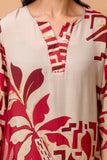 Maroon Green Sequins Highlight Viscose Kurti with Wide Leg Palazzo Coord Set