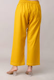 Yellow Wide Leg Mid Rise Palazzos