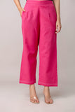 Pink Wide Leg Mid Rise Palazzos