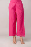 Pink Wide Leg Mid Rise Palazzos