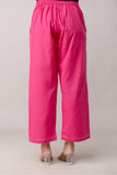 Pink Wide Leg Mid Rise Palazzos