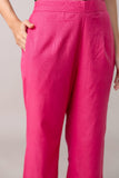 Pink Wide Leg Mid Rise Palazzos