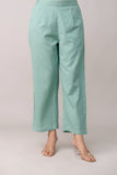 Sage Green Wide Leg Mid Rise Palazzos