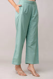 Sage Green Wide Leg Mid Rise Palazzos