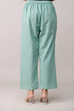 Sage Green Wide Leg Mid Rise Palazzos