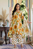 Floral Print A-line Cotton Suit Set with Palazzo Pants and Dupatta