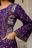 Purple Pakistani Kurta Set with Palazzo and Dupatta