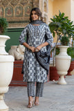 Black Kurta Set For Women