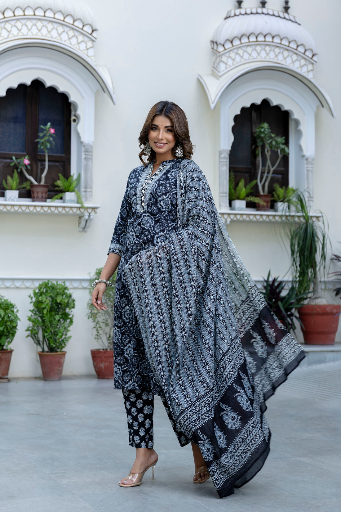 Grey Kurta Set for Women