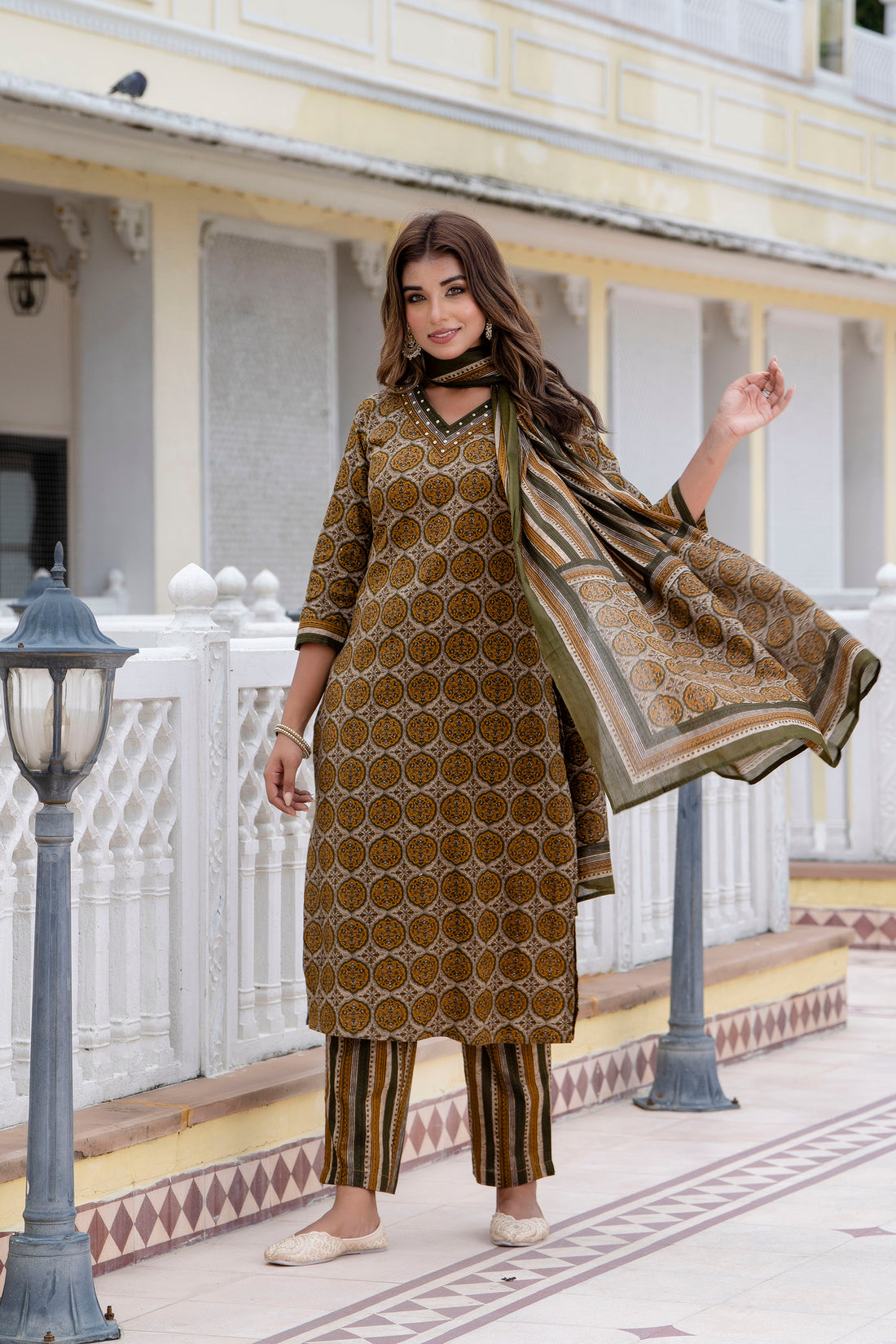 Brown Kurta Set For Women