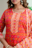 Orange kurta set for women