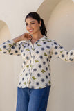 Sorrel - Blue Floral Printed Cotton Shirt
