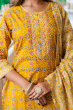 Yellow cotton kurta sets