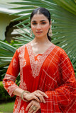 Rust Festive Anarkali Suit Set with Palazzo Pants and Dupatta