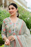 Green Lace Detailing Cotton Kurta Set with Palazzo Pants and Dupatta