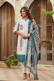 Cream Linen with Lining Kurta Set with Trousers and Dupatta