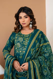Teal Ethnic Aline Suit Set with Palazzo and Dupatta