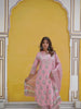 Harper - Pink Motif Printed Yoke Design Cotton Kurta Set with Dupatta