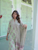 Cordelia - Green Motif Printed Yoke Design Cotton Kurta Set with Dupatta