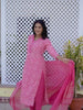 Nia -Pink Bandhej Print Festive Cotton Kurta Set with Dupatta