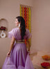 Pari - Lilac Balloon Top with Flowy Tissue Silk Lehenga Set