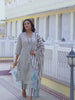 Eliana - Blue and White Collar Neck Cotton Kurta Set with Dupatta