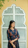 Black Cotton Printed Kurta Set
