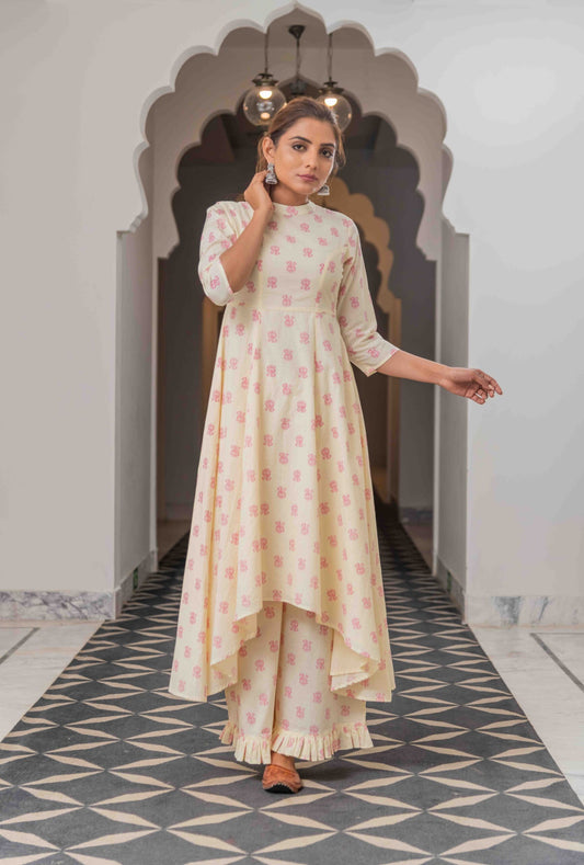 Latest Anarkali Kurti With Palazzo Set at Rs.1450/Piece in