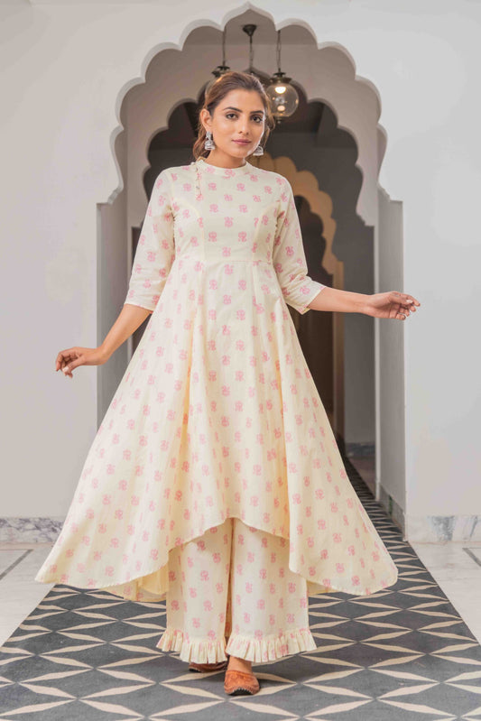 Latest Anarkali Kurti With Palazzo Set at Rs.1450/Piece in